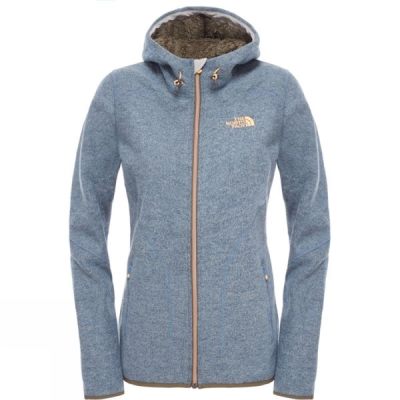 The North Face Zermatt Full Zip - Női Kapucnis Pulóver - Kék (Magyarország VKP854203)